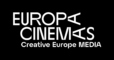 EUROPACINEMASCREATIVE Logo White Black Background