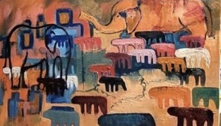 Dissolution of Identity within a Mass oil Oil Stick70x60cm 900