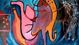 Identity Frays at the Edges Under Strain 61x91cm oil oil stick 950
